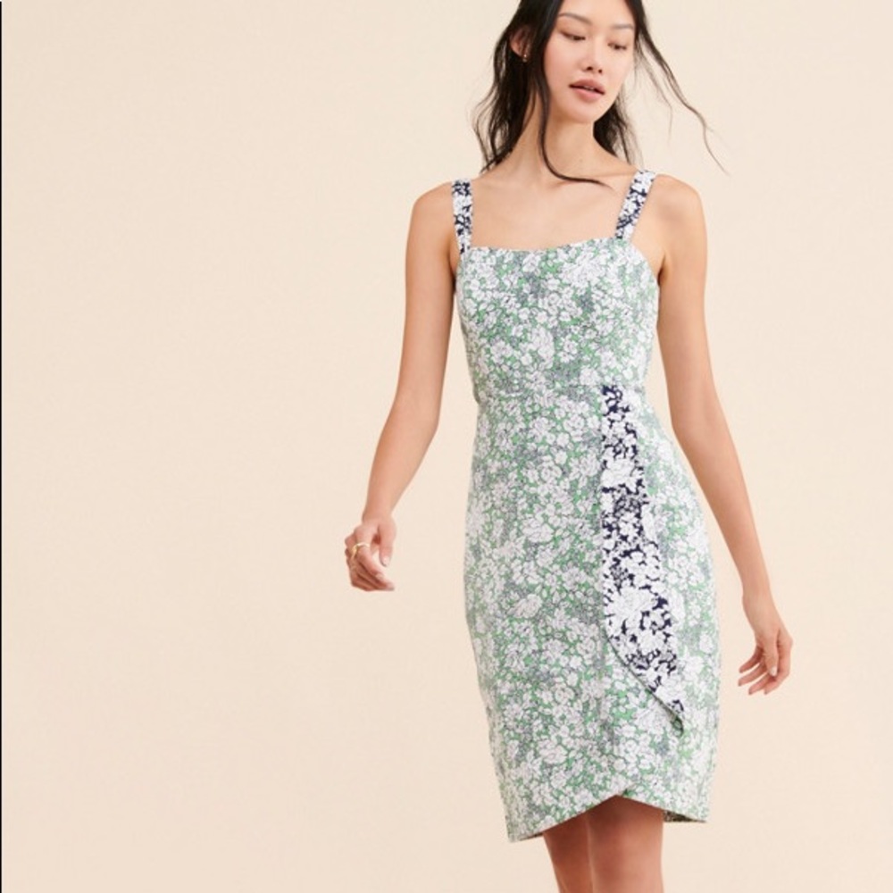 Anthropologie Mauve Floral Dress